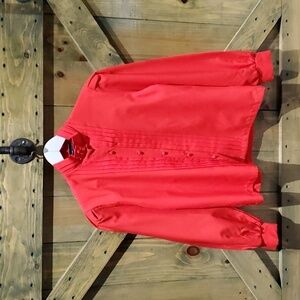 VINTAGE ED BLOUSE LONG SLEEVE 80S 90S PLEATED